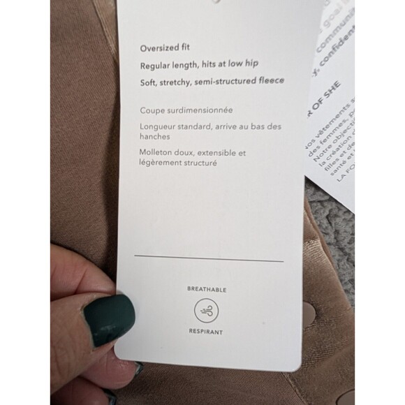 NWT ATHLETA Retroplush Velvet Crewneck Sweatshirt Side Snaps Brown Size Small - Picture 7 of 16